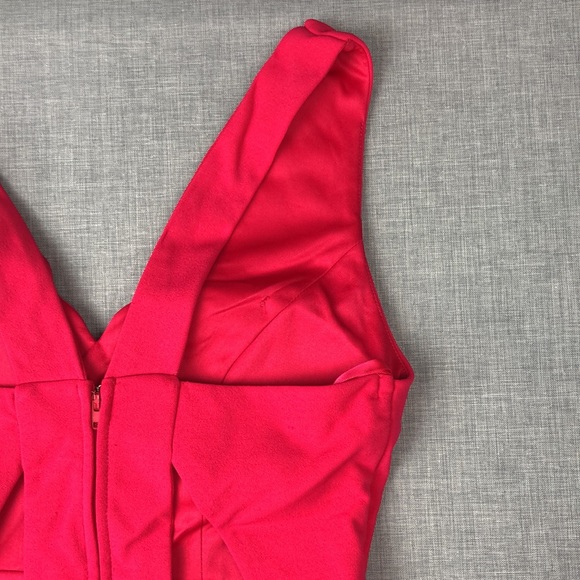 City Studio Pink Scalloped Bodycon Dress Sz 3 5 7 - Picture 5 of 6